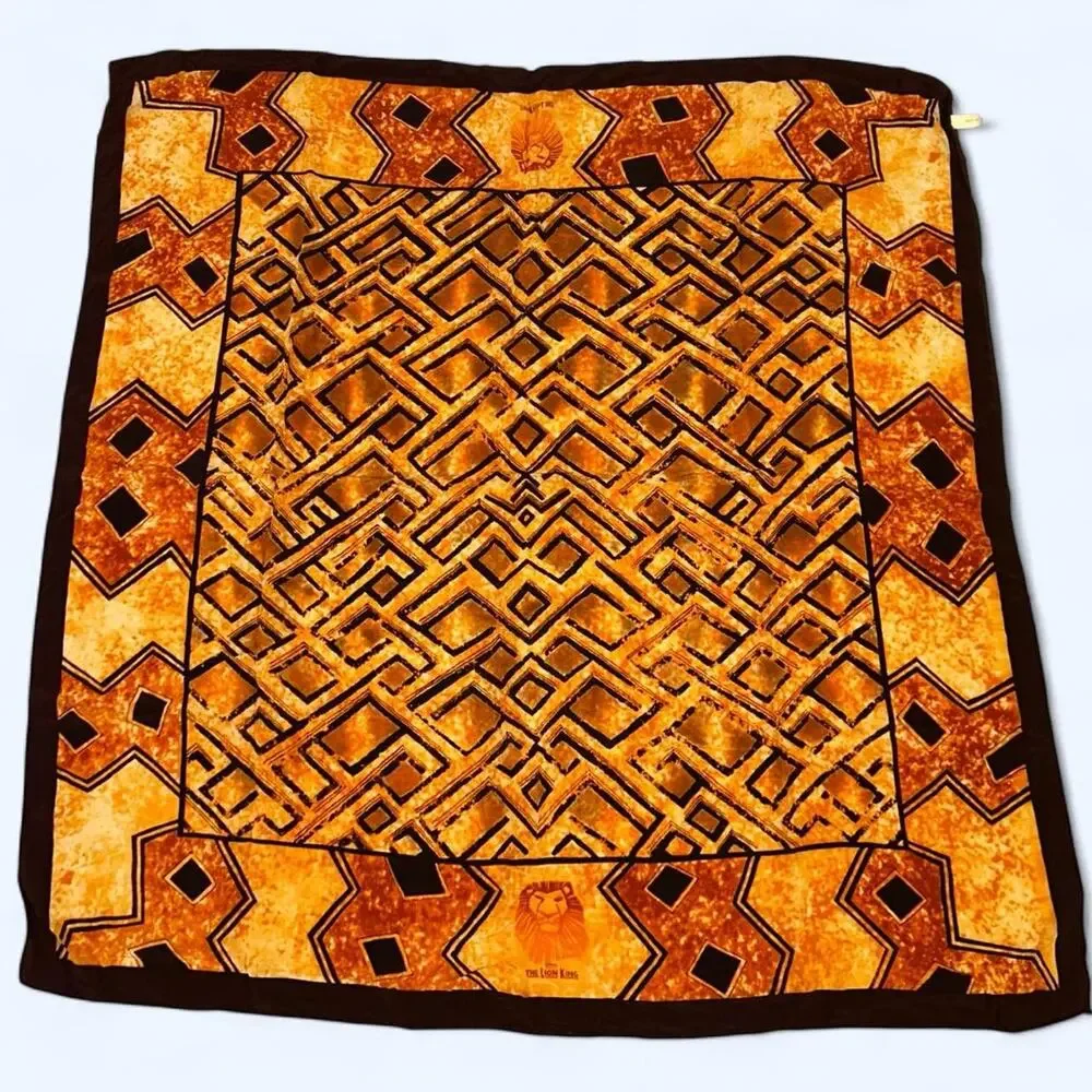 VINTAGE THE LION KING SILK SCARF